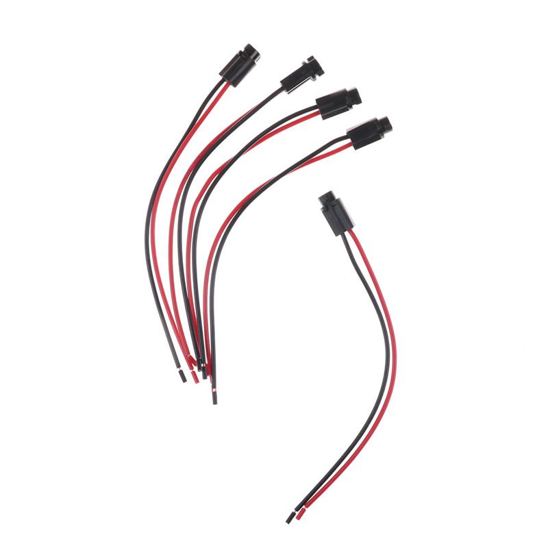 5Pcs T5 Wired Dashboard Gauge Led Light Lamp Bulb Socket Holder For Auto Car