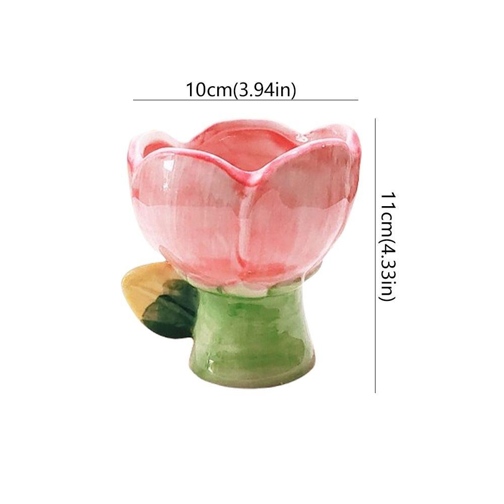 Nordic Style Flower Type Water Cup Handmade Ice Cream Dessert Bowl Breakfast Mug Garden