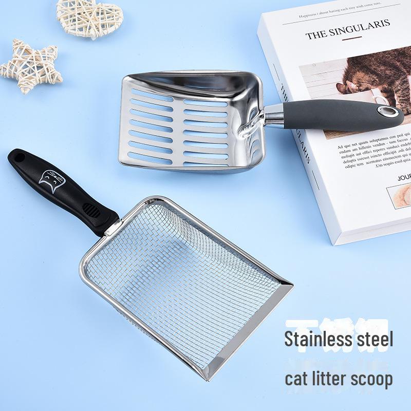 Совок для кошачьего туалета из бентонита с 8 ячейками из нержавеющей стали - лопата для домашних животных/песка/еды Rudina