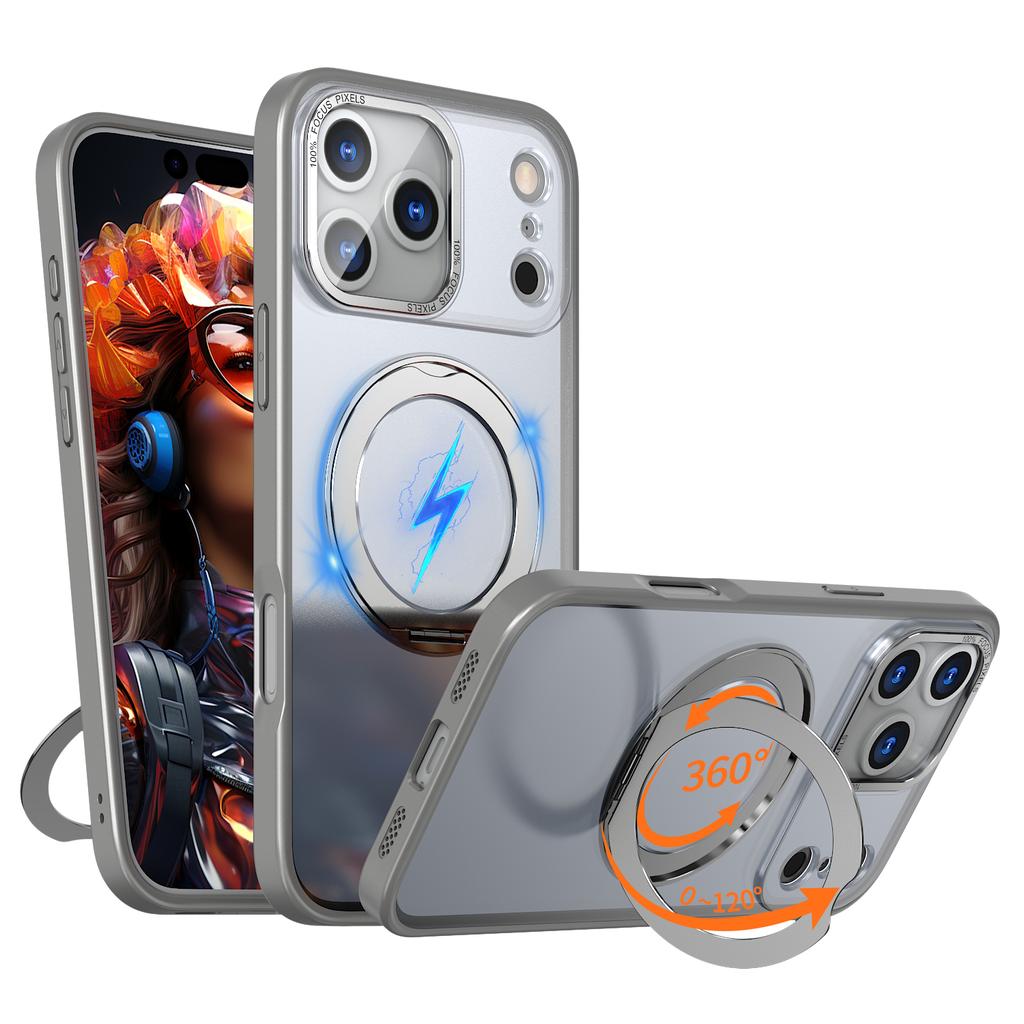 Чехол для iPhone 17 Pro Max, совместимый с MagSafe, из ТПУ + Акрила, с подставкой, Чехол для телефона
