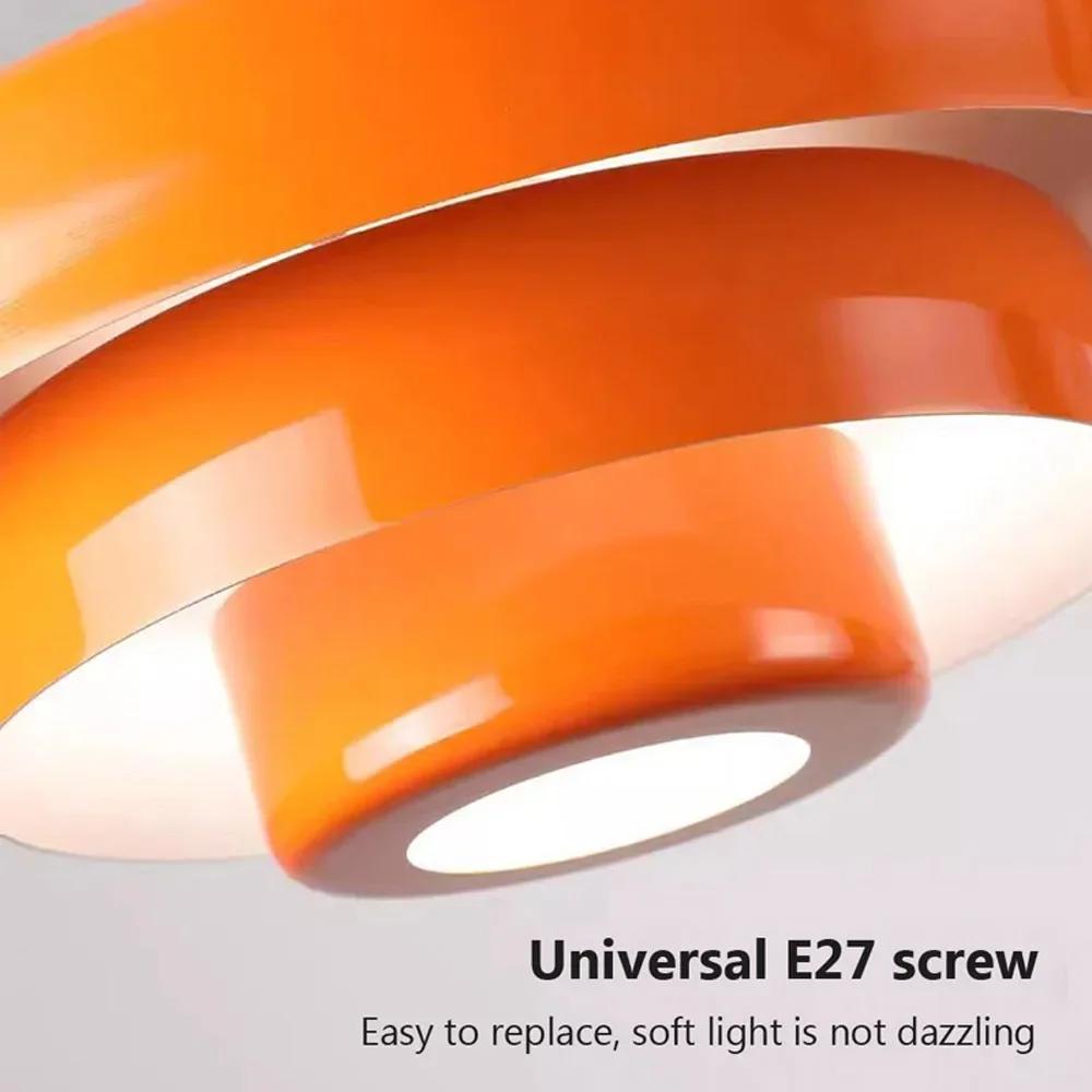 Средневековый светодиодный подвесной светильник из скандинавской углеродистой стали, алюминий, белый, темно-зеленый, оранжевый, освещение для ресторана, гостиной, светильника