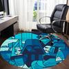 1pc Alien Illustration Office Round Area Rug, Under Office Chairs Bedroom Living Room Home Decor, Room Deco, Available in Various Sizes