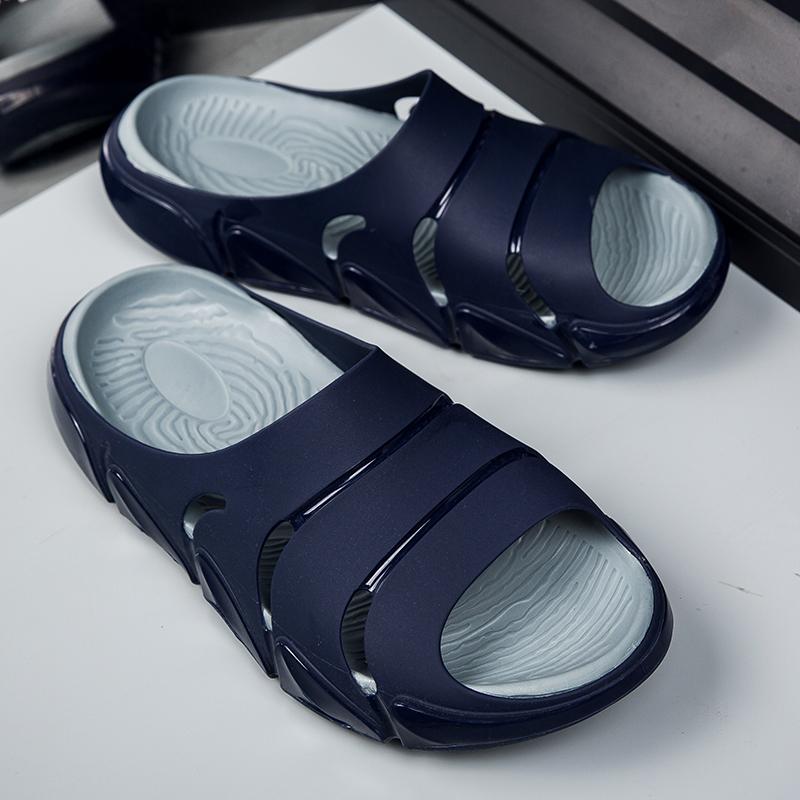 Модные новые мужские летние уличные противоскользящие желейные шлепанцы на одной лямке, повседневные пляжные сандалии для ношения на улице, высококачественные сандалии, мужская обувь