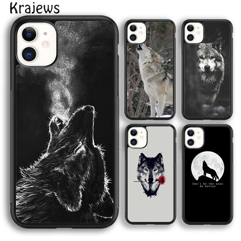 Krajews Animal The Wolf Howl Soft Phone Case Cover For IPhone 18 17 Air 16 15 14 plus 11 12 13 pro max coque Shell Fundas