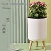 Large Self-Watering Floor-Standing Flower Pot for Nordic Minimalist Decor - Ideal for Green Pothos, 2023 Model