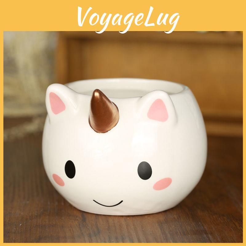 Unique Irregular Shape Unicorn Mug With Copper Horn Ideal For Cafes And Home