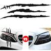 Removable Auto Decor 2Pcs Claw Mark Decals for Cars, Headlight Car Sticker, Stripes Waterproof Exterior Modification Accessories Scratch Decal Sports