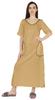 Solid Long Nightgown For Womens V-Neck Loungewear Casual Sleep Dress With