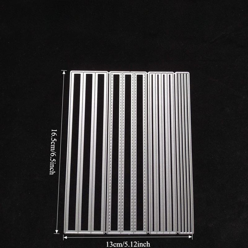 Long Label Border Metal Cutting Dies for Card Making, Paper Embossing Die Cuts Kit Templates Supplies, Photo Frame Album DIY Scrapbooking Stencils