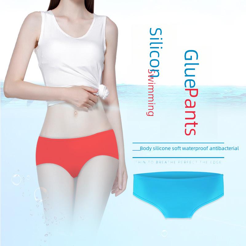 Women's Silicone Waterproof Swim Trunks for Menstrual Periods