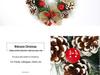 High-Grade Red Ball Pine Cone Christmas Wreath - Decorative Door & Tabletop Ornament