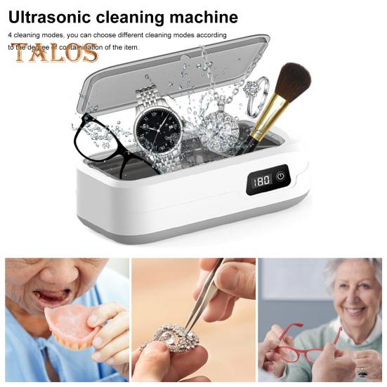 Ультразвуковая чистящая машина 49000 Гц Wave Deep Clean 640 мл Раковина из нержавеющей стали 4 режима Очки Ювелирные изделия Ежедневный очиститель предметов