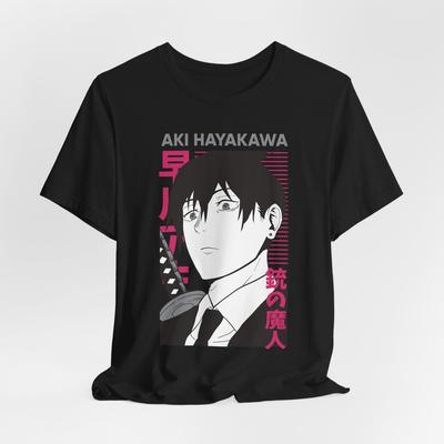 Аки Хаякава Аниме Графическая Футболка | Персонаж Манги Повседневная Уличная Одежда Унисекс Футболка