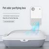 Smart Deodorizing Cat Litter Box with Automatic Odor Removal and Negative Ion Air Purifier for Pets