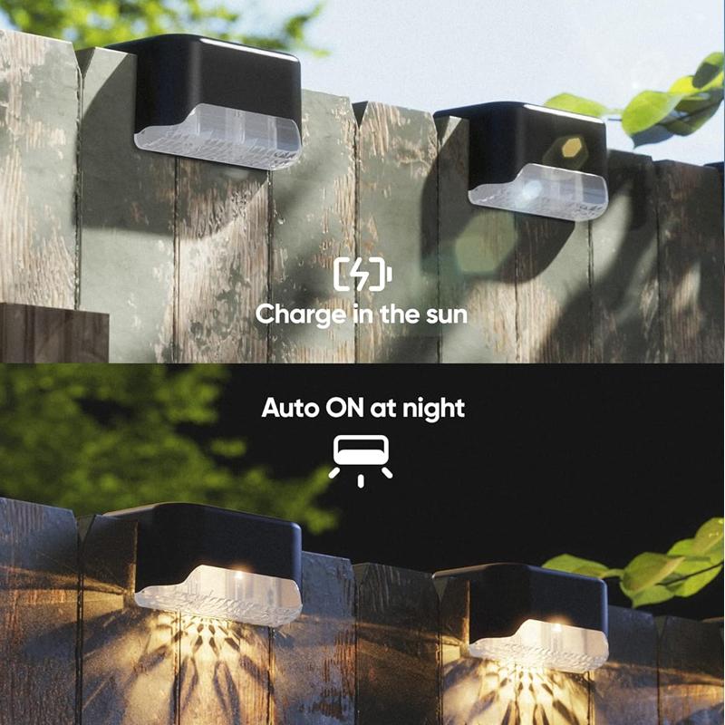 4/8/12/pcs Solar LED Lights Outdoor Garden Light Deck Lamp Solar Stairs Light Waterproof Solar Step Lamp Patio Garden Decoration
