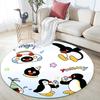 Pingu Round Area Rug,Carpet Rug for Living Room Bedroom Sofa Playroom Decor,Non-slip Floor Mat