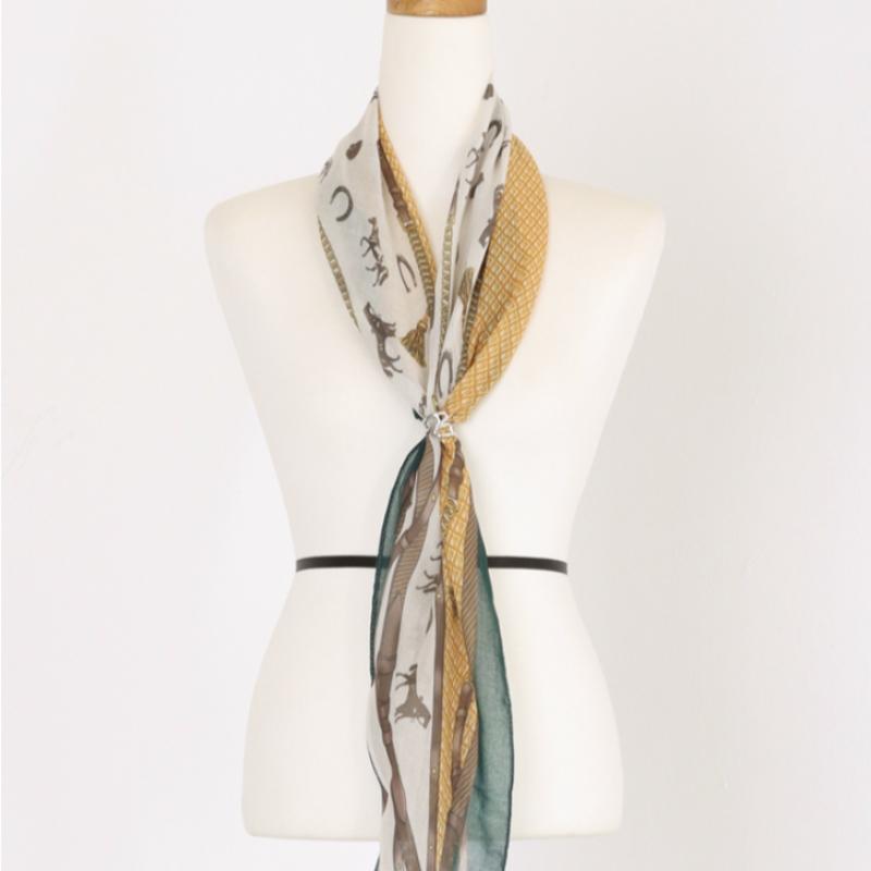 Shop Women Diamond Pattern Scarf Green Drn Wsc 0652