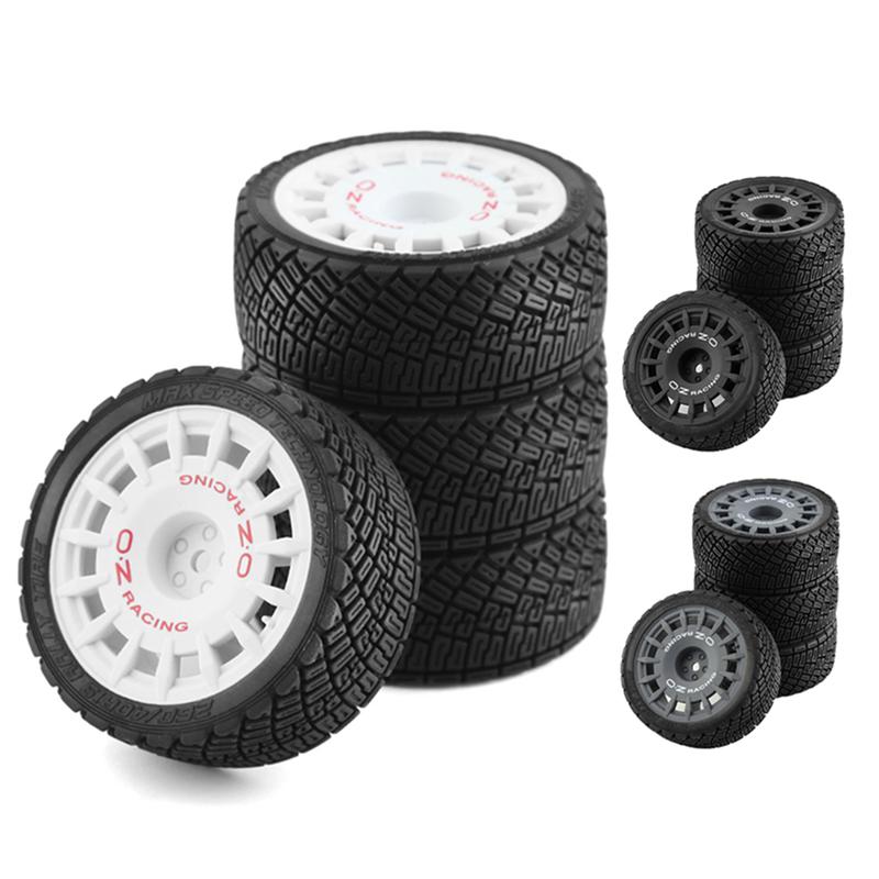 1/10 RC Rally Car Tires On Road Tyres 12mm Hex Plastic Wheels Rims for 1/10 Scale Racing Car Tamiya TT01 TT02 XV01 TA06 PTG2