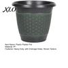 Thickened Material Garden Pots 12" Planter Pot with Saucer, Plastic Anti-Aging Flower Drainage Large Capacity Planters Holes, Woven Texture, Plant for