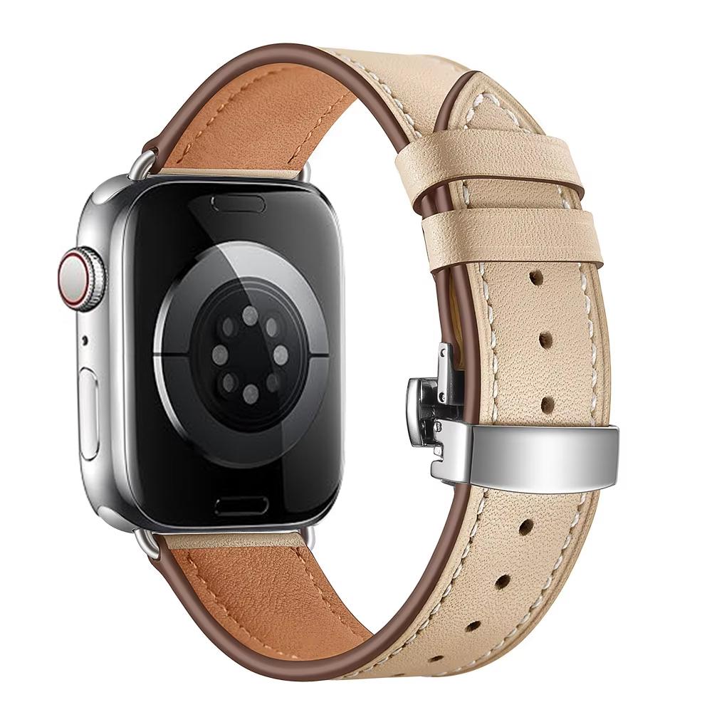Ремешок из натуральной кожи для Apple Watch 46мм 45мм Ultra2 49мм 44мм 40 41 42мм браслет correa iWatch series 10 8 7 9 SE 6 5