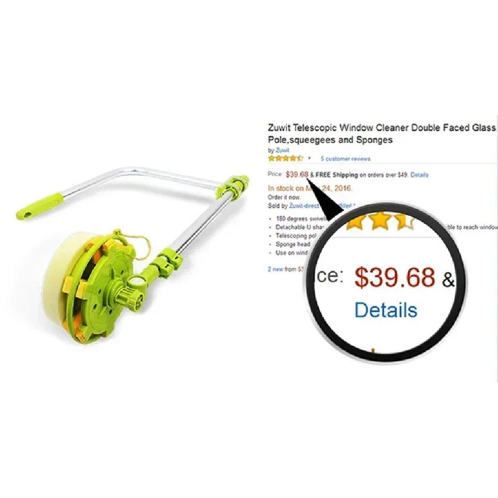 Hot Upgraded Telescopic High-rise Window Cleaning Glass Cleaner Brush For Washing Window Dust Brush Clean Windows