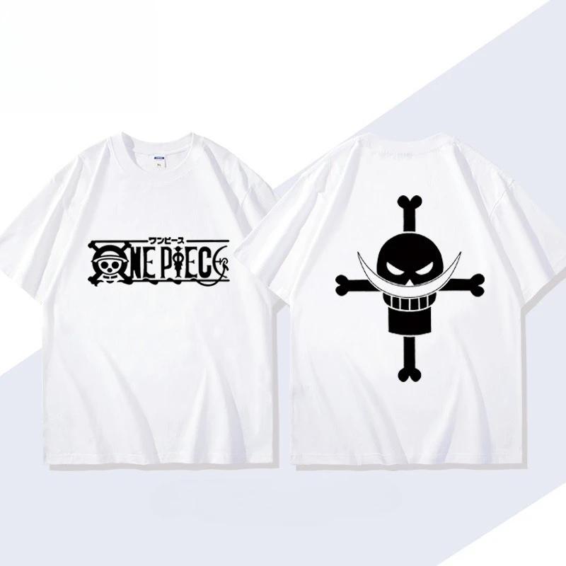2026 New Summer ONE PIECE Animation White Beard Edward·Newgate Printed Short Sleeve T-shirt Men's Women's Fashion Cotton Top