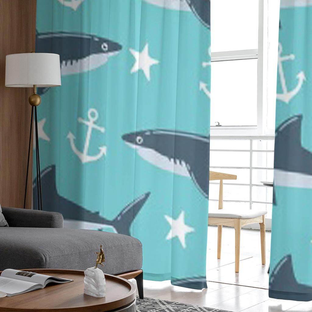 Роскошные шифоновые прозрачные шторы с узором акулы для гостиной, спальни, украшения, оконная вуаль, тюлевая занавеска