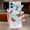 Casing For OPPO A96 CPH2333 Phone Case Soft Case New Design Aesthetic Luxury Fashion Butterfly Flowers Clear Silicone TPU Cover