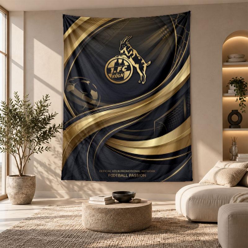 Decorative Tapestry,FC Köln Printed Wall Art, Lightweight Wall Hanging For Bedroom Background