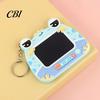 Reusable Writing Pad Mini Drawing Board Keychain for Kids, Cartoon Frog with Key Ring, Hanging Doodle Sketch School Bag LCD Tablet Pendant