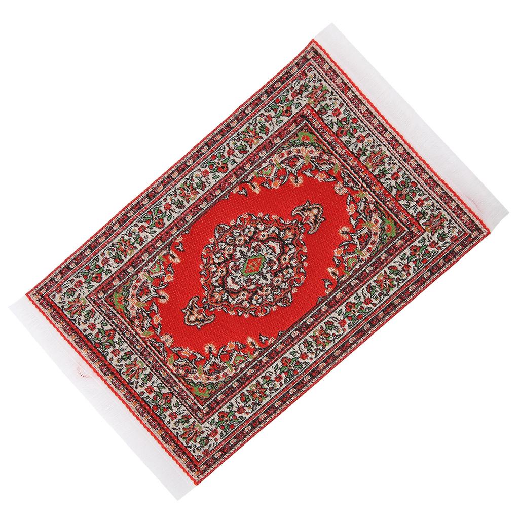 1:12 Dollhouse Woven Carpet Miniature Rug Doll House Decoration Kid Gift Accessories#1