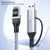 Кабели-конвертеры USB C в RJ45 Plug and Play Поддерживают гигабитные скорости Ethernet Конструкция из ПВХ в оплетке Для совместимости с несколькими устройствами