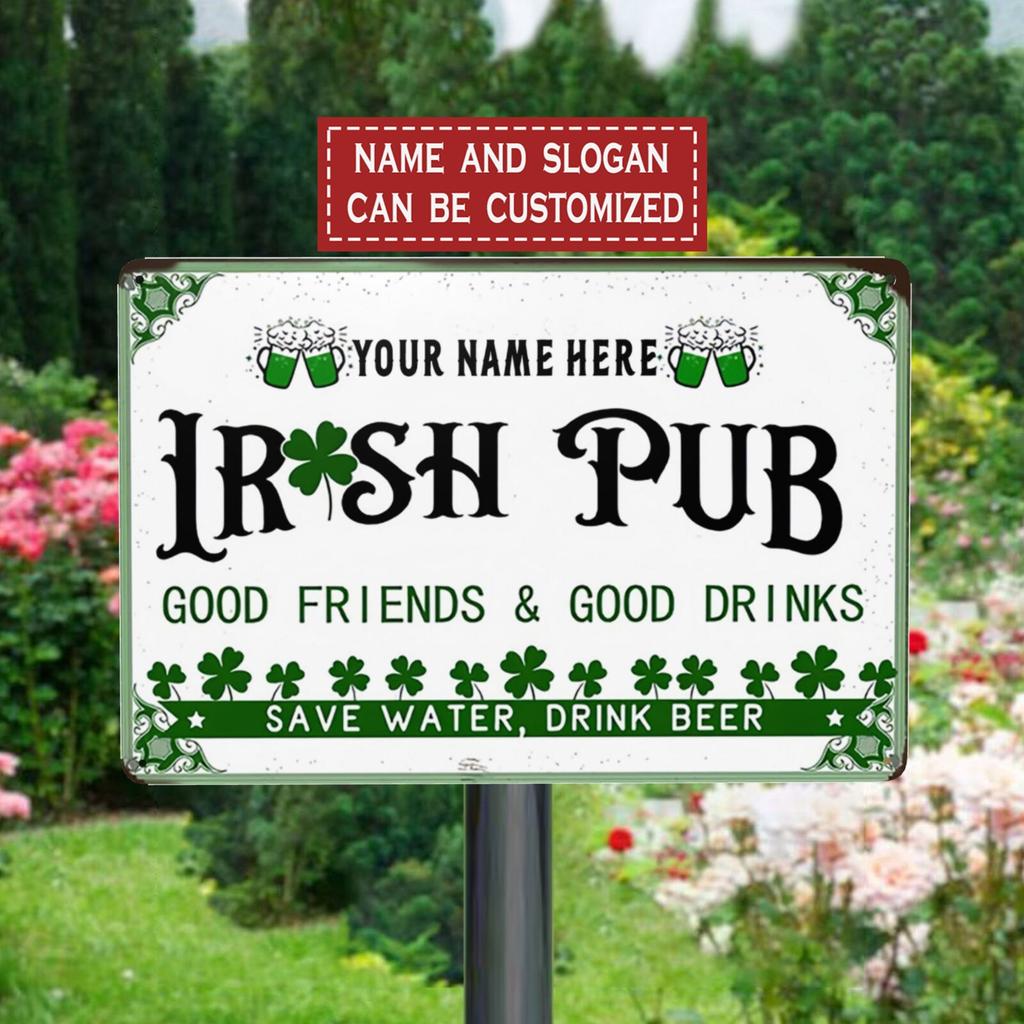 D Flat pc Personalized Rustic PlaqueCustom Shamrock xcm Spring Holiday Tavern Wall Art Gift (For Decoration Only)