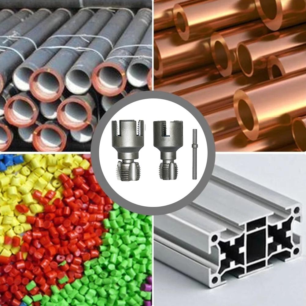 Электрический набор для нарезания резьбы 1/2" и 3/4" универсальная плашка для труб PPR, PE, ПВХ