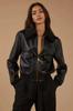 Handmade Stylish Biker Jacket Women's Leather Jacket Black Bomber Pure Lambskin