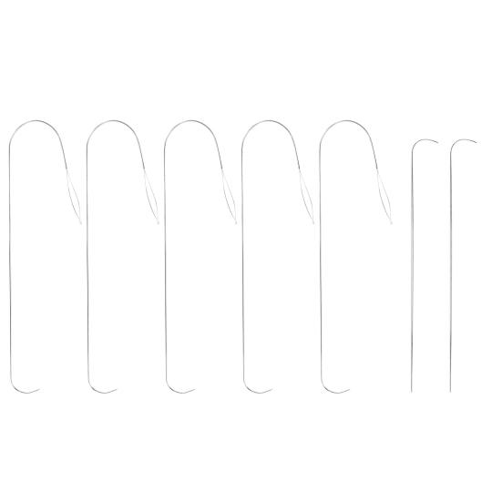 2/5 шт. иглы для бисероплетения с большим ушком, изогнутые, из нержавеющей стали, с увеличенным ушком, легко заправляющиеся иглы для бисера, иглы для изготовления браслетов, ожерелья, изготовления ювелирных изделий