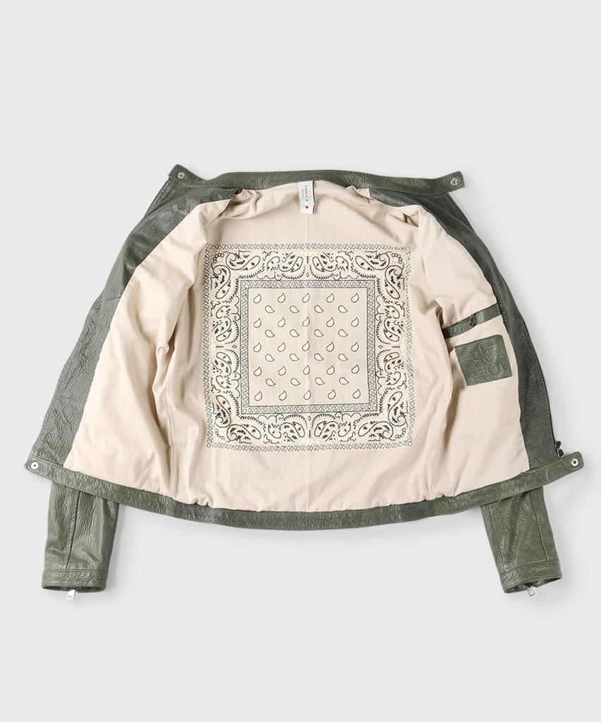Panicale Green Blouson Lambskin Jacket