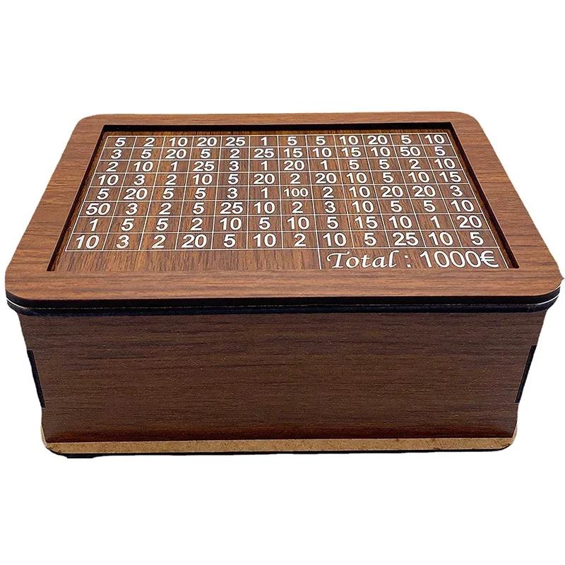 1000/2000/3000/5000/10000 евро копилка деревянная копилка с многоразовой копилкой с копилками для сохранения целей и цифр