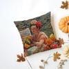 FFrida KKahlo Cushion Cover Iceland Washable Linen Soft  for Daily Sofa Bed Home Room Decor