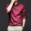 Men's Shirt Business Long Sleeve Shirt Smooth Breathable Casual Shirt Large Size Shirt