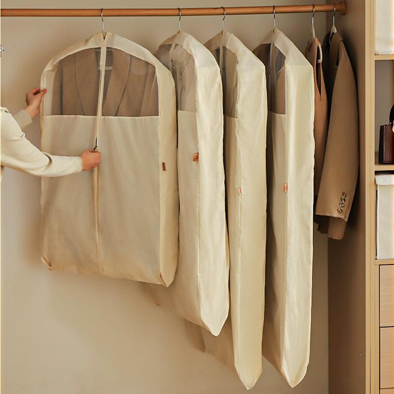 Cotton Dust Cover Coats Jackets Large Size Hanging Garment Storage Bag Pure Anti-Dust Moisture Protection