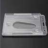 10x6cm Hard Vertical Badge Holder Transparent Clear Double Card ID Case