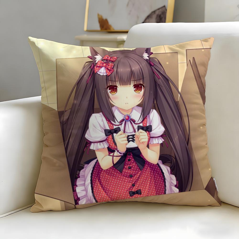 Популярная игра Nekopara Наволочка Мягкая Легко стирающаяся Наволочка Универсальная для Дивана Кровати Путешествий и Офиса