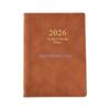 R6FF Refillable 2026 Weekly Planner 6 Rings Leather Binder Academic Journal with Dated Pages For Daily Scheduling 6.69x9.06In