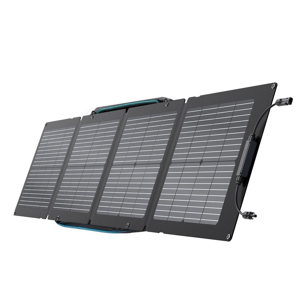 EF ECOFLOW 110W Portable Solar Panel for Power Station, Foldable Solar Charger Chainable with Adjustable Kickstand, Waterproof IP68