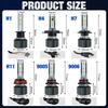 2 шт. H7 Led H4 H1 H8 H11 9005 HB3 9006 HB4 H27 880 881 Светодиодные лампы 30000LM Автомобильные фары Canbus 3570 CSP Auto Turbo 6000K Белый 12 В 24 В
