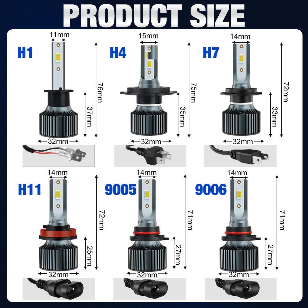 2 шт. H7 Led H4 H1 H8 H11 9005 HB3 9006 HB4 H27 880 881 Светодиодные лампы 30000LM Автомобильные фары Canbus 3570 CSP Auto Turbo 6000K Белый 12 В 24 В