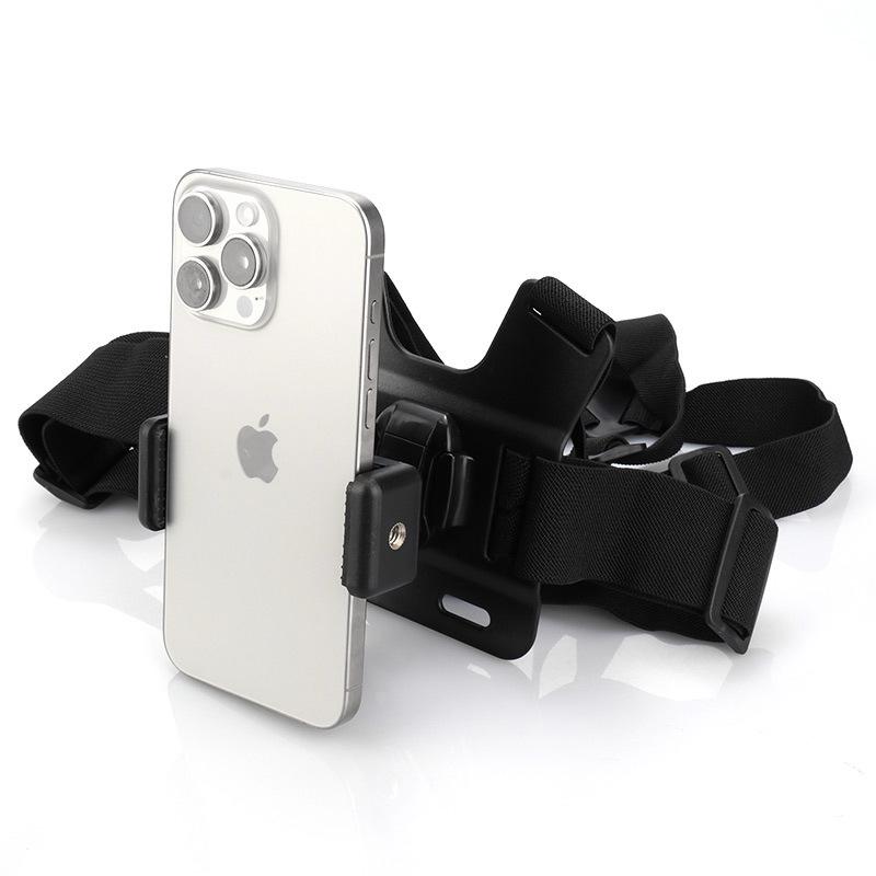 Нагрудный ремень GoPro с держателем для телефона для съемки от первого лица, идеально подходит для езды на велосипеде на открытом воздухе и прямых трансляций