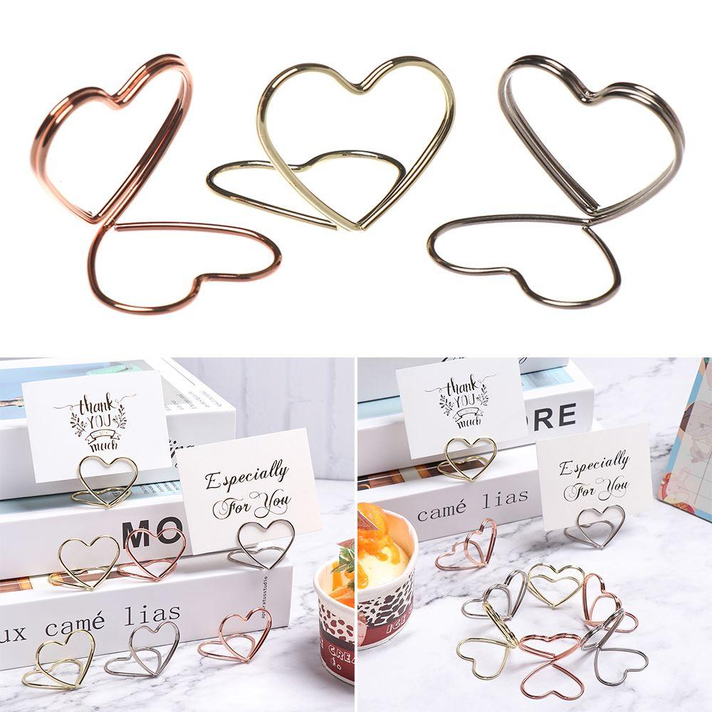 Ring Shape Paper Clamp Wedding Supplies Clamps Stand Table Numbers Holder Photos Clips Place Card