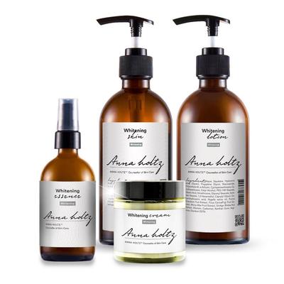 Отбеливающий набор из 4 предметов, кожа 300 мл, лосьон 300 мл, эссенция 100 мл, крем 420 мл